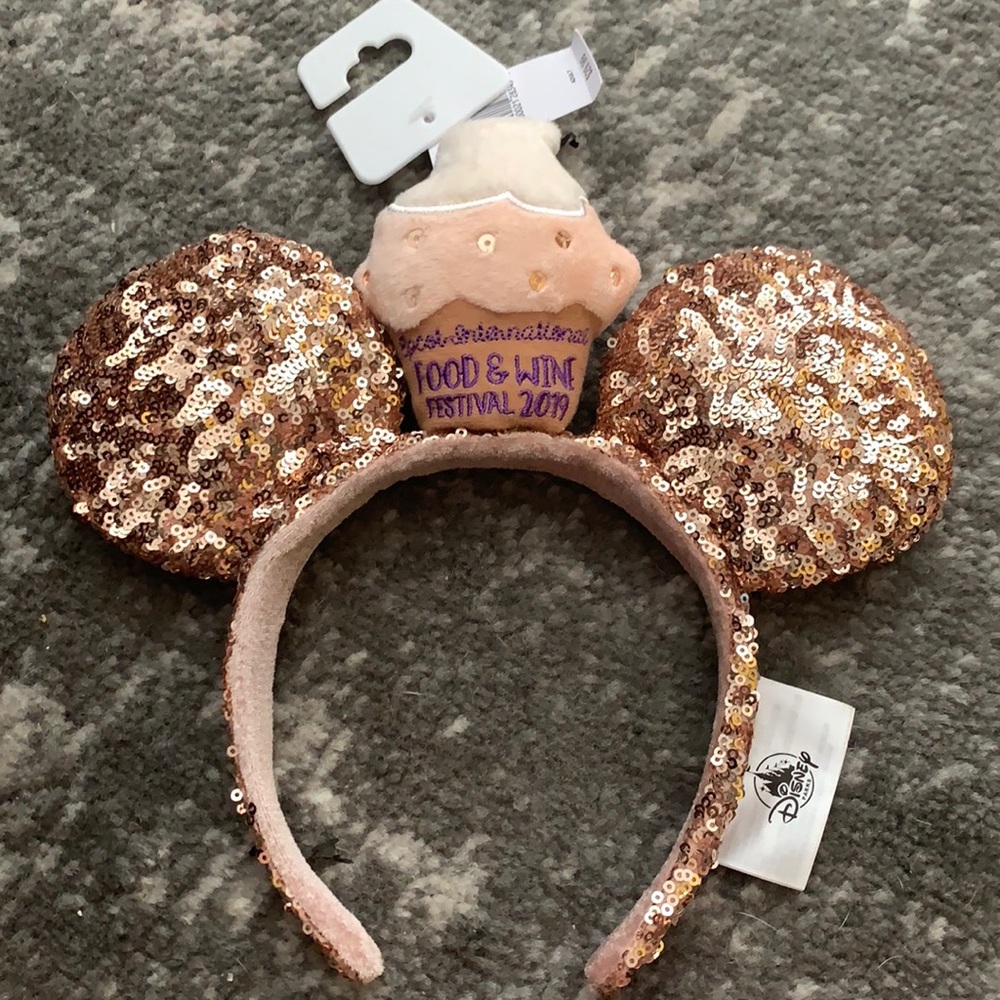 NEW Disney Parks EPCOT 100% authentic Mickey Rose gold  ears food and wine